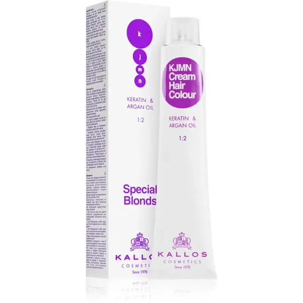Kallos KJMN Hair Colour Keratin & Argan Oil Special Blonds culoare par culoare 90.32 Ch. 100 ml