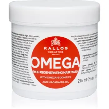 Kallos KJMN Professional Omega masca de par hranitoare cu ulei de macadamia si complex omega 6