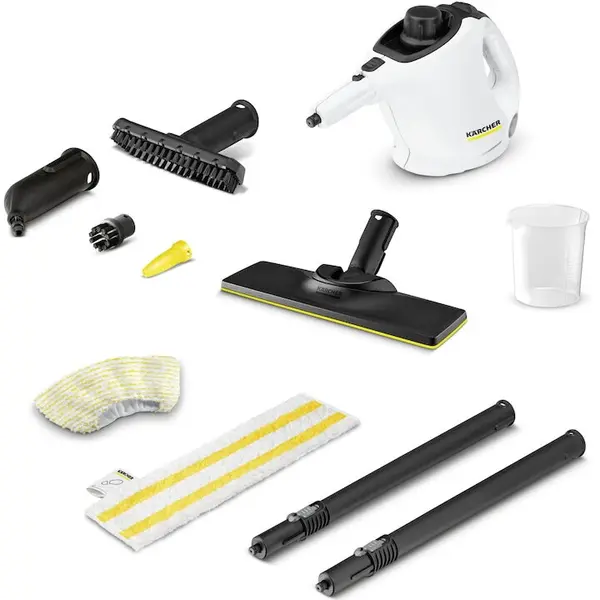 Karcher Aparat de curatat cu abur Karcher SC 1 EasyFix, 1.516-401.0, 1200 W, 3 bar, rezervor 0.2L, incalzire 3 min, Alb/Negru