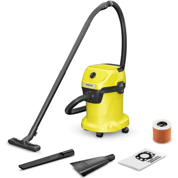 Karcher Aspirator Universal Karker WD 3 V-17/4/35, 17 l, 1000 W, Galben-Negru