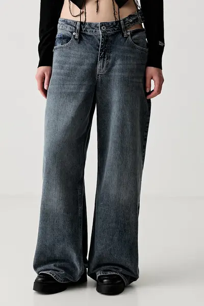 Karl Lagerfeld Jeans blugi wide leg pentru femei