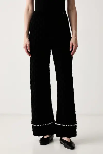 Karl Lagerfeld pantaloni pentru femei cu vâscoză