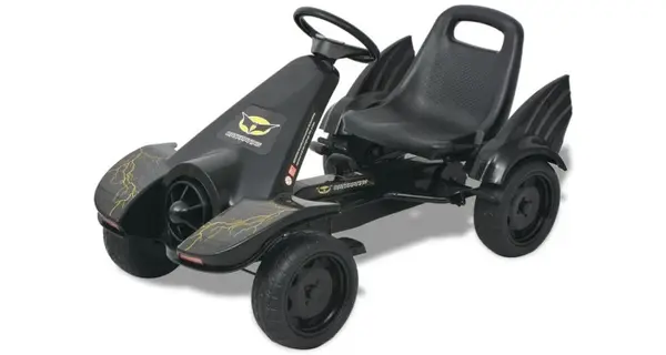 Kart copii cu sezut reglabil, negru