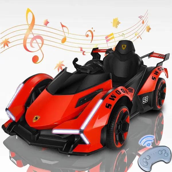 Kart Electric 12V7AH pentru Copii, Masinuta de Curse cu Drift, Rosu - Default Title