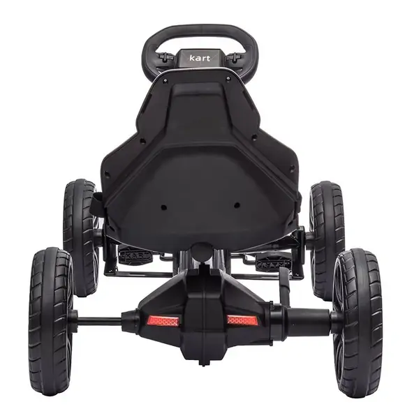 Kart electric pentru copii Nichiduta Speed Red, 12V 45W, roti silenioase din spuma EVA, structura metalica, slow start, pornire la buton, pedala unica pentru acceleratiefrana, scaun reglabil, dimensiune 100 x 58 x 58.5 cm