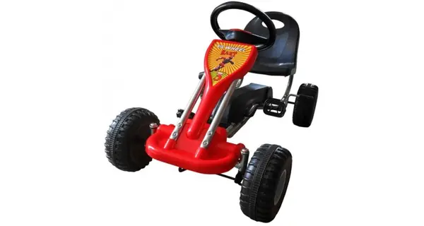 Kart pentru copii cu pedale Go Kart, rosu