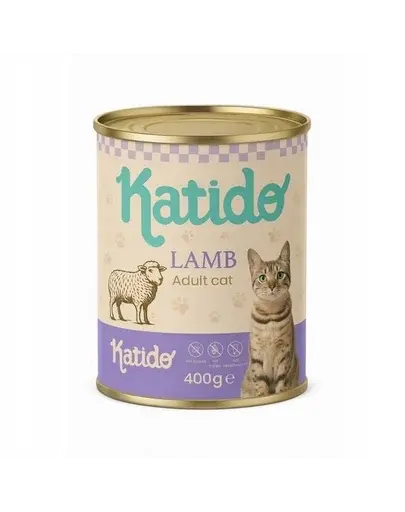 KATIDO Adult Cat Lamb 400 g conservă cu miel și ulei de somon