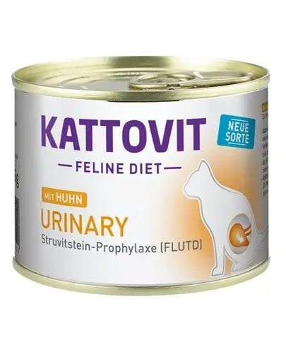 KATTOVIT Feline Diet Urinary hrana umeda dietetica pentru pisici in prevenirea pietrelor struvit, cu pui 185 g
