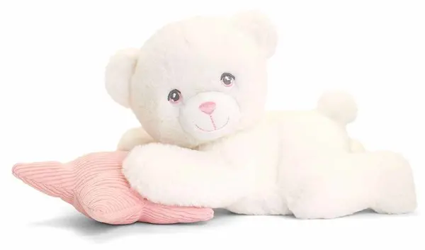 Keel Toys Keeleco - Ursuleț de pluș cu pernă, 20 cm, roz