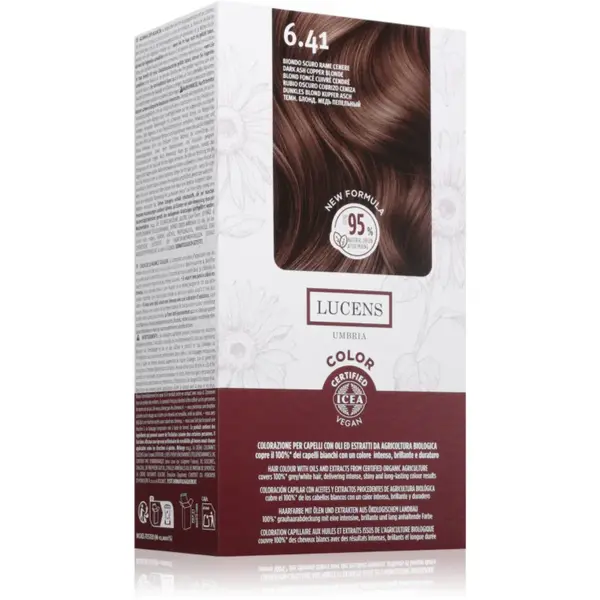 Kemon Group Lucens Umbria culoare par culoare 6.41 Biondo Scuro Rame Cenere 100 ml