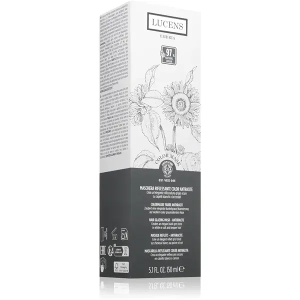 Kemon Group Lucens Umbria mască colorantă pentru păr culoare Grey Anthracite 150 ml