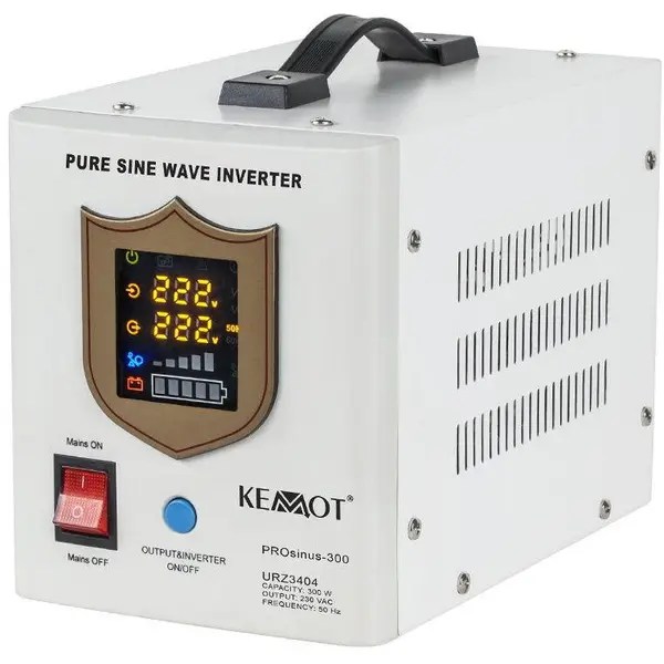 Kemot UPS Centrale Termice Kemot URZ3404, unda sinusoidala pura, 500 VA, 300 W, 230 V, Alb