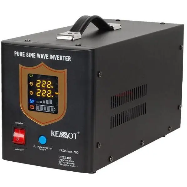Kemot UPS Centrale Termice Kemot URZ3406B, Sinus Pur, 1000 VA, 700W, 230 V, Negru