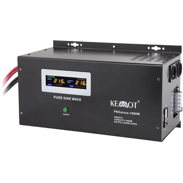 Kemot UPS Centrale Termice Kemot URZ3411, unda pura sinusoidala, 2200VA, 1600W, 12V, montabil pe perete