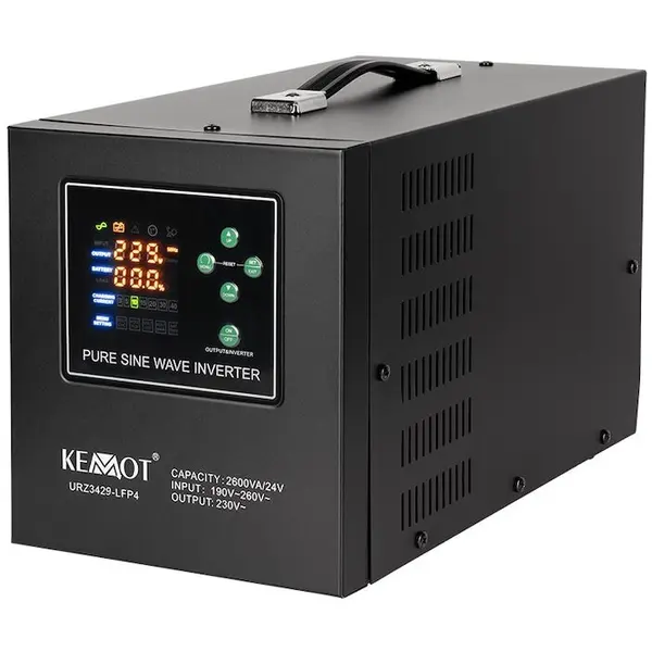 Kemot UPS KEMOT URZ3429-LFP4, 2600 VA/1800 W, 2 x Priza Schuko, Negru