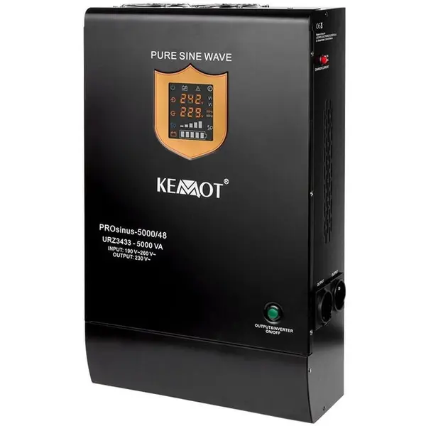 Kemot UPS pentru centrale termice KEMOT URZ3433, SINUS PUR, 5000VA, 3500W, 48V, prindere perete