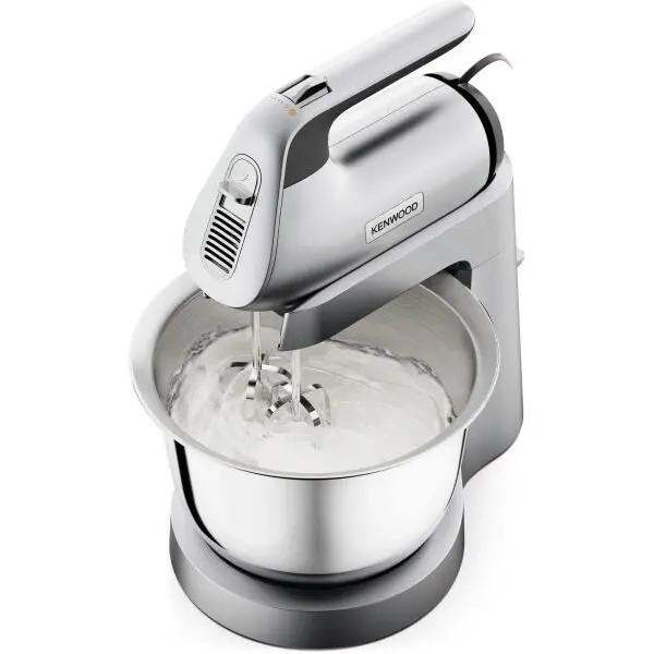 Kenwood Mixer cu bol KENWOOD HMP54.000SI CHEFETTE, 650 W, bol inox 3.5 l, 5 accesorii, viteza variabila + Puls, Argintiu