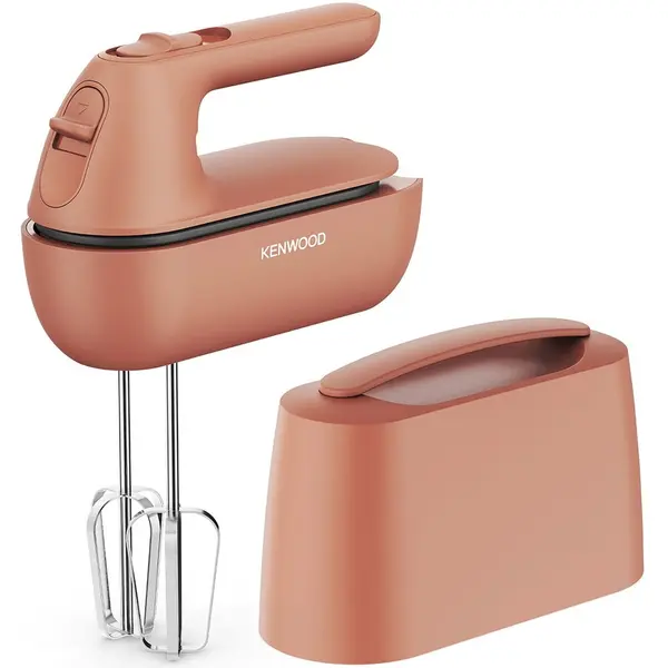 Kenwood Mixer de mana Kenwood QUICKMIX GO HMP40.000RD, 350 W, 5 viteze, 2 teluri si 2 carlige din inox, lingura masurare, carcasa depozitare accesorii, Portocaliu