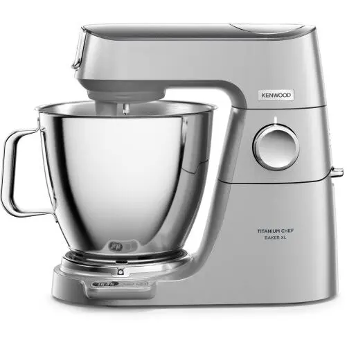 Kenwood Robot de bucatarie planetar Kenwood Titanium Chef Baker XL KVL85.704SI - 0W20011480, 1200W, 2 vase (7l/5l), Cantar integrat, Blender, Masina de tocat, Procesor alimente, Storcator citrice, Tocator, Spatula
