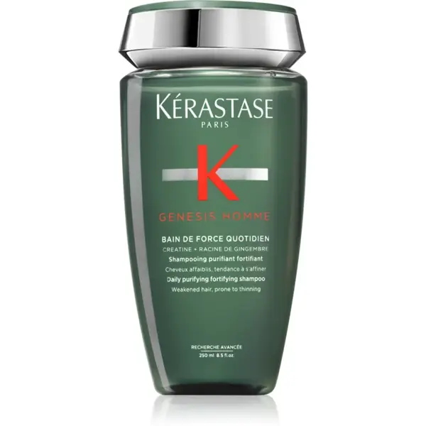 Kérastase Genesis Homme Bain de Force Quotiden Sampon pentru curatare si hranire a parului pentru părul slab cu tendință de cădere pentru bărbați 250 ml