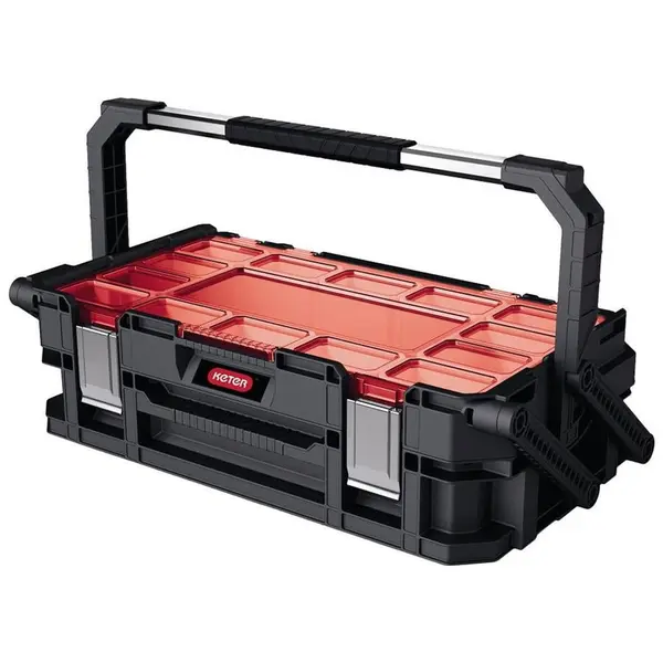 Keter Cutie depozitare cu organizator, Keter Cantilever 238274, 570 x 317 x 162 mm, compartimente detasabile, Neagra