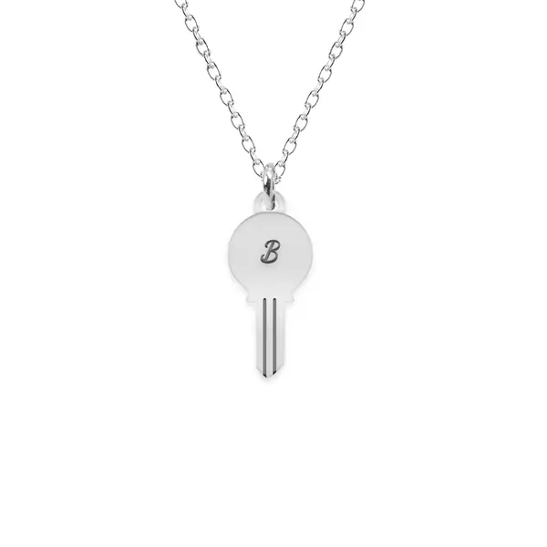 Key - Colier personalizat cheita cu litera din argint 925