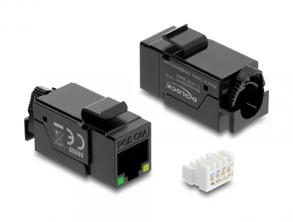 Keystone RJ45 Cat.6A UTP cu PoE LED, Delock 86609