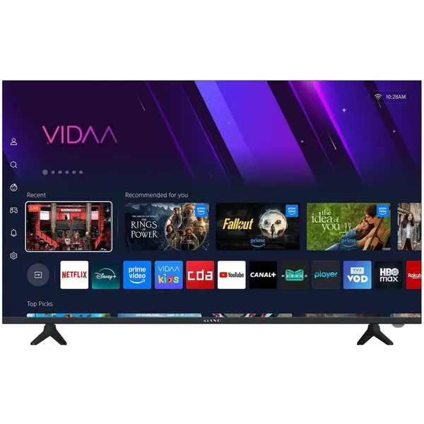 Kiano Televizor Smart Kiano Elegance 43 Vidaa, DLED, 43, 108 cm, 4K UHD, WI-Fi, Negru