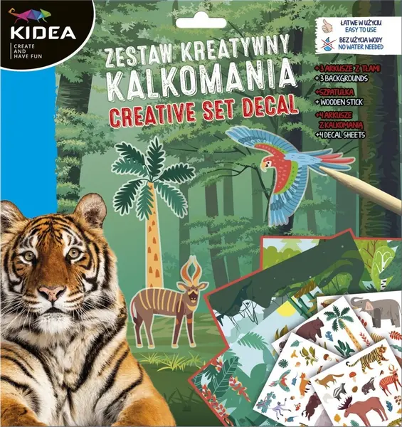 Kidea set creativ cu vată - Animale