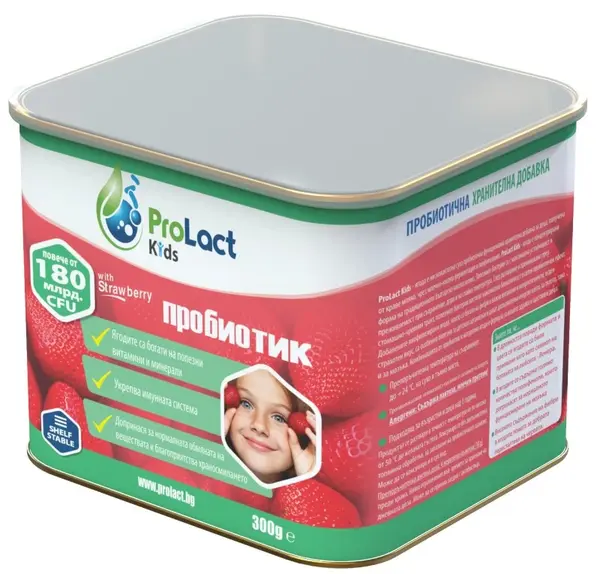 Kids Probiotic pentru copii cu căpșuni, 300 g, ProLact