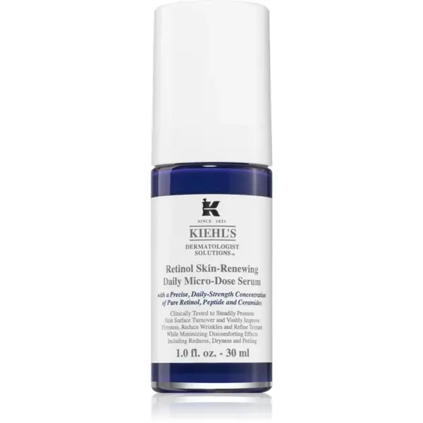 Kiehl's Dermatologist Solutions Retinol Skin-Renewing Daily Micro-Dose Serum ser antirid cu retinol pentru toate tipurile de ten, inclusiv piele sensibila pentru femei 30 ml