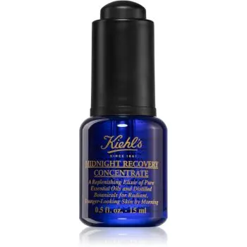 Kiehl's Midnight Recovery Concentrate ser de noapte reparator pentru toate tipurile de ten, inclusiv piele sensibila