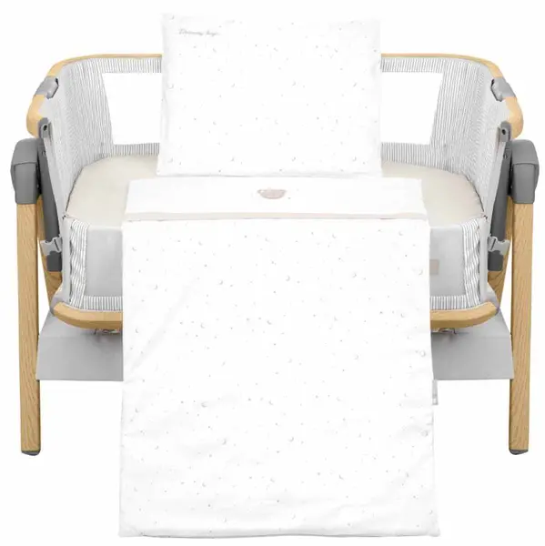 KikkaBoo Dream Big Set de dormit pentru pătuț mini cu 3 piese, bej