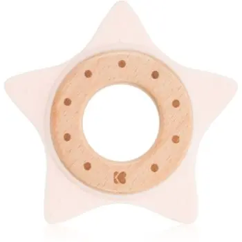 Kikkaboo Silicone and Wood Teether Star jucărie pentru dentiție