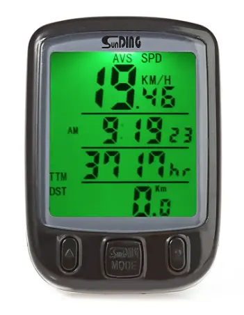 Kilometraj digital bicicleta SD 563A cu fir 25 functii afisaj temperatura ora comparator