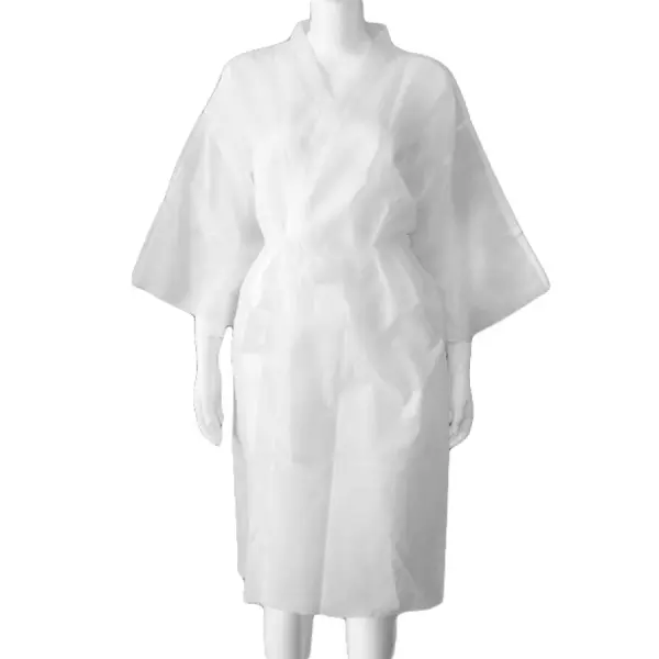 Kimono cosmetic alb Bournas Medicals Kimono Robe Non-Waven White 1 buc