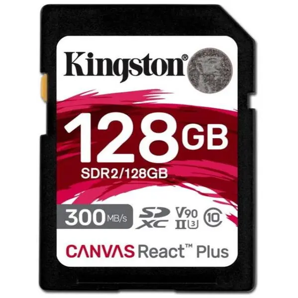 Kingston Card de memorie Kingston Canvas React Plus SDXC, 128 GB, UHS-II U3, Clasa 10, V90