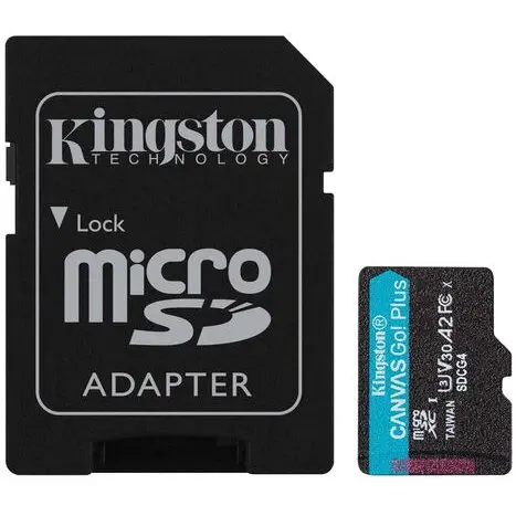 Kingston Card de Memorie microSDXC Kingston Canvas Go Plus SDCG4 Gen4, 1 TB, 200MB/s U3 V30 cu Adaptor