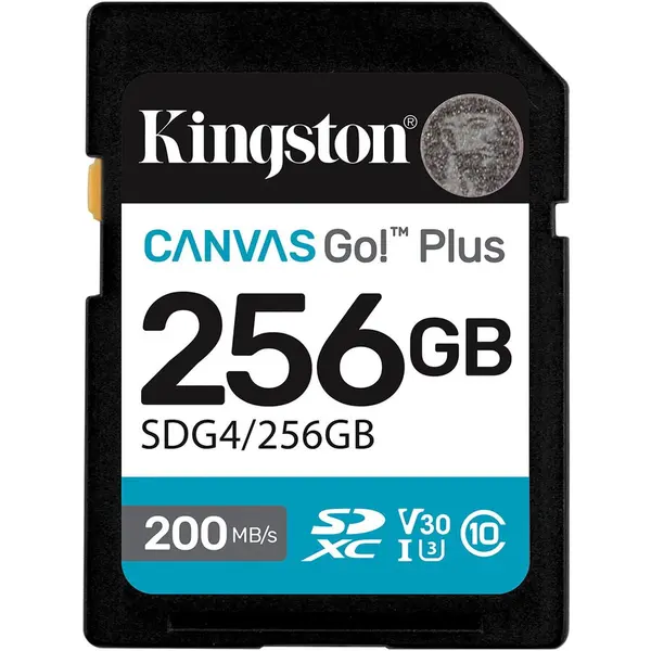 Kingston Card de Memorie SDXC Kingston Canvas GO PLUS, 256 GB, Clasa 10