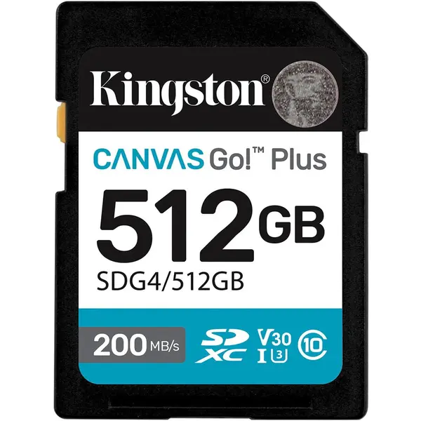 Kingston Card de Memorie SDXC Kingston Canvas GO PLUS, 512 GB, Clasa 10