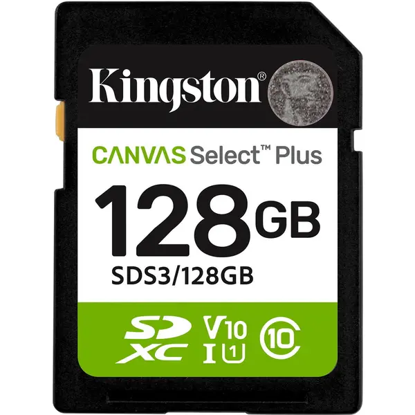 Kingston Card de Memorie SDXC Kingston Canvas Select Plus, 128 GB, Clasa 10 UHS-I