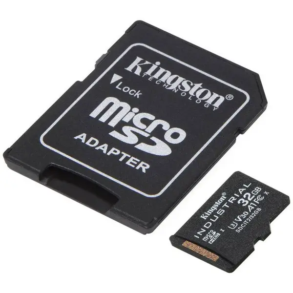 Kingston Card memorie Kingston MicroSDHC Industrial Class 10 UHS-I 32 GB + Adaptor
