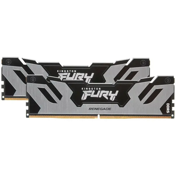 Kingston Kit dual Memorie RAM Kingston FURY RENEGADE, Capacitate 96GB DDR5 (2x48 GB), Frecventa 6400 MHz, CL - 32, Argintiu