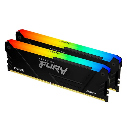 Kingston Kit Memorie Kingston Fury Beast RGB Intel XMP 2.0, 32GB, DDR4-3200, CL16, Dual Channel