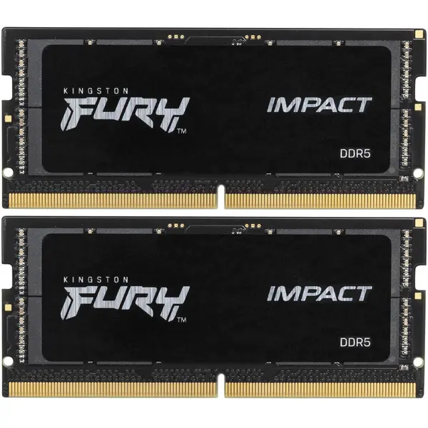 Kingston Memorie Laptop Kingston Fury Impact, 32GB DDR5, 4800MHz CL38, Dual Channel Kit