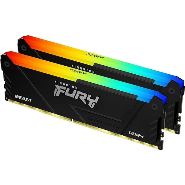 Kingston Memorie RAM Kingston Fury Beast, DIMM, DDR4, 16GB, 3200MHz, CL16, 1.35V, Kit