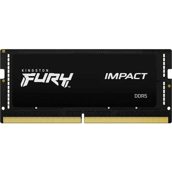 Kingston Memorie RAM Kingston Fury Impact, Capacitate 16GB DDR5, Frecventa 6000 MHz, CL 38, Single channel, Negru