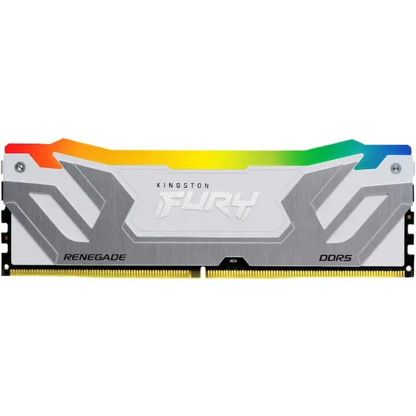 Kingston Memorie RAM Kingston FURY Renegade, Tip DDR5, Capacitate 24GB, 8400MT/s, CL40, CUDIMM,RGB, Alb-argintiu