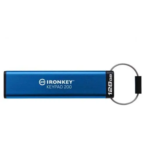 Kingston Memorie USB Kingston IronKey Keypad 200 128 GB, USB 3.0, Blue