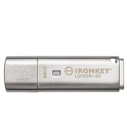 Kingston Memorie USB Kingston IronKey Locker+50 64 GB USB 3.2 Silver